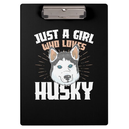 Porte-bloc Juste Une Fille Qui Aime Husky (Devant)