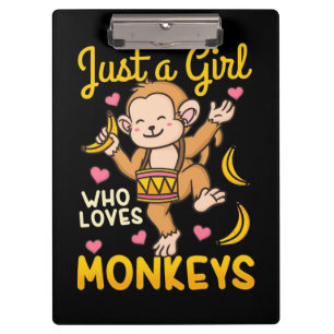 Porte-bloc Juste Une Fille Qui Aime Les Singes