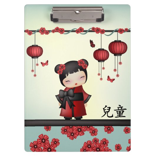 Porte-bloc Kaiko l'"enfant" de Kokeshi (Devant)