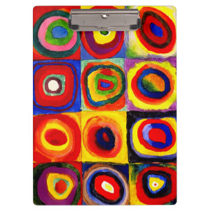 Porte-bloc Kandinsky Farbstudie Cercles Carré Quadrate Art