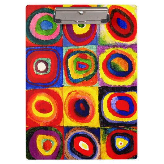 Porte-bloc Kandinsky Farbstudie Cercles Carré Quadrate Art (Devant)