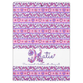 Porte-bloc Katie nom signifiant lettre de coeur K porte - blo (Dos)