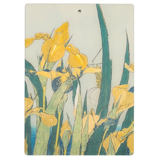 Porte-bloc Katsushika Hokusai - Grasshopper et Iris (Dos)