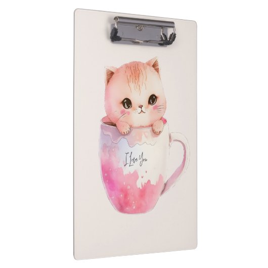 Porte-bloc Kawaii Chat Chibi Rose Blushing (Swatch)