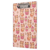 Porte-bloc Kawaii Cute Cats and Cupcakes Motif rose (Gauche)