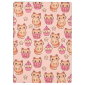 Porte-bloc Kawaii Cute Cats and Cupcakes Motif rose (Dos)