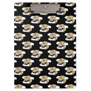 Porte-bloc Kawaii Happy Bat Voler sur Motif de Pleine lune