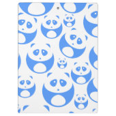 Porte-bloc Kawaii Panda bébé bleu et blanc modèle (Dos)