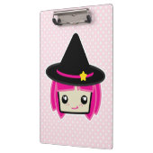 Porte-bloc Kawaii Pink Haired Witch Clip Board (Gauche)