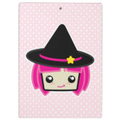 Porte-bloc Kawaii Pink Haired Witch Clip Board (Dos)