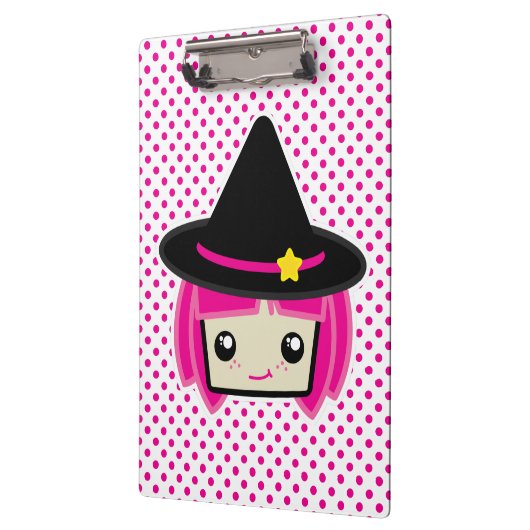 Porte-bloc Kawaii Pink Haired Witch Clip Board (Gauche)