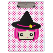 Porte-bloc Kawaii Pink Haired Witch Clip Board (Devant)