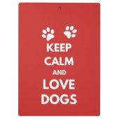 Porte-bloc Keep calm and love dogs (Dos)