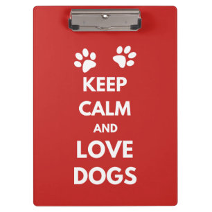 Porte-bloc Keep calm and love dogs