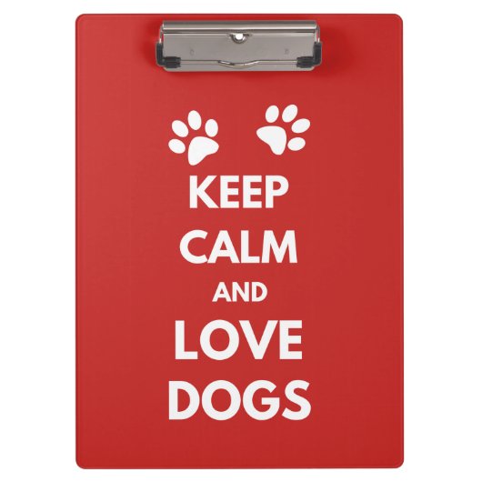 Porte-bloc Keep calm and love dogs (Devant)