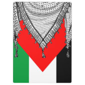 Porte-bloc Keffiyeh Écharpe palestinienne tissu traditionnel (Dos)