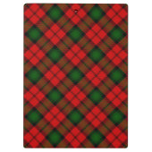Porte-bloc Kerr tartan rouge vert plaid (Dos)