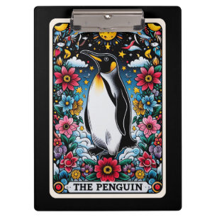 Porte-bloc La carte de tarot du pingouin Pingouin mystique