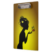 Porte-bloc La femme papillons jaunes (Gauche)