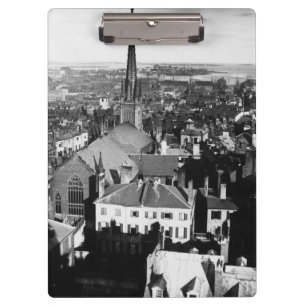 Porte-bloc La flèche ornementée d'une église à Boston