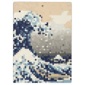 Porte-bloc La Grande vague au large de Kanagawa 8 bits Pixel  (Dos)