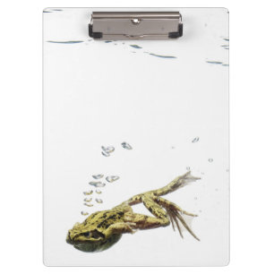 Porte-bloc la grenouille sautant et plongeant dans l'eau