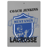 Porte-bloc La lacrosse ajoutent votre propre panneau d'agrafe (Dos)