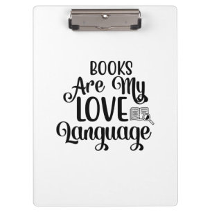 Porte-bloc La lecture de livres d'art est ma langue d'amour