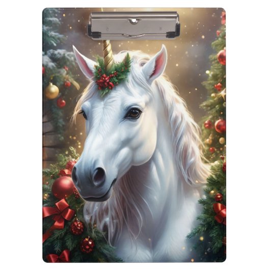 Porte-bloc « La Licorne de Noël » (Devant)