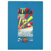Porte-bloc La ligne affiche de l'Alaska de paquebot (Dos)