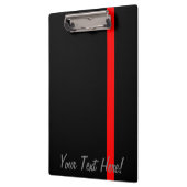 Porte-bloc La ligne rouge mince symbolique sur le noir (Gauche)