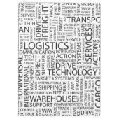 Porte-bloc La LOGISTIQUE modèle avec des mots (Dos)