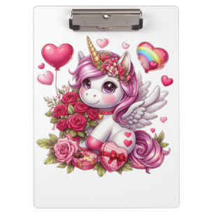 Porte-bloc La mignonne Saint Valentin licorne