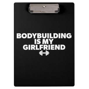 Porte-bloc La musculation est ma petite amie - Motivation de 
