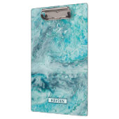 Porte-bloc La peinture abstraite de turquoise versent le (Gauche)