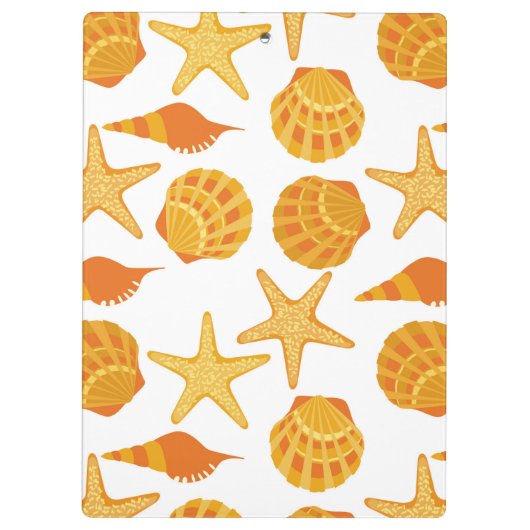 Porte-bloc La plage orange Shell modèlent (Dos)