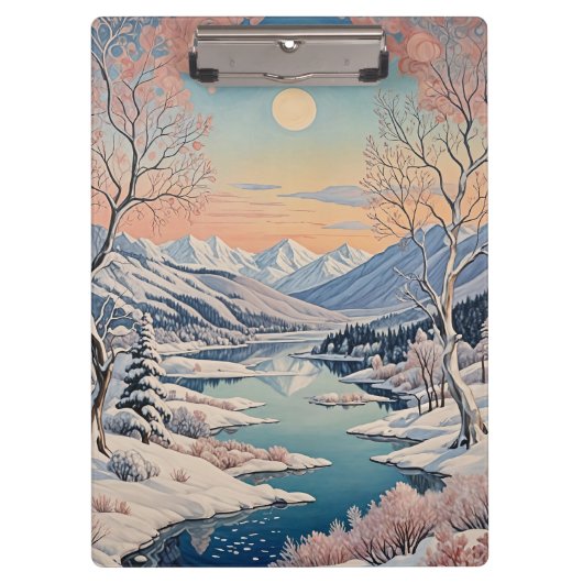 Porte-bloc La tranquillité d'hiver (Devant)