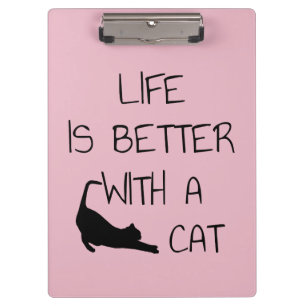 Porte-bloc La Vie Est Meilleure Avec Un Chat - Amoureux de le