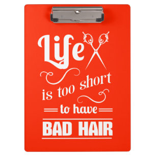 Porte-bloc La vie est trop courte pour avoir de mauvais