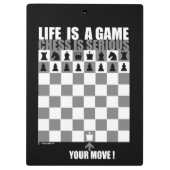 Porte-bloc La vie est un jeu, échecs est sérieuse (Dos)