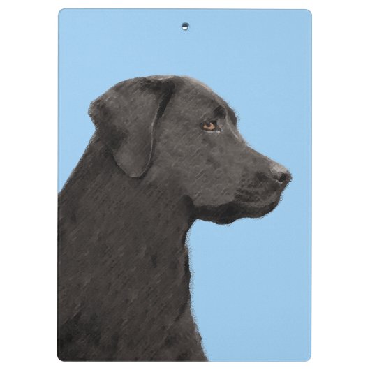 Porte-bloc Labrador Retriever Black Peinture Original Chien A (Dos)