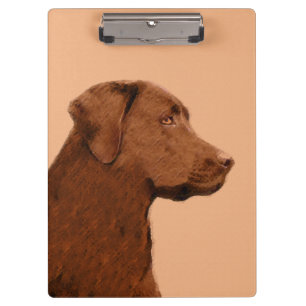 Porte-bloc Labrador Retriever (Chocolat) Peinture - Chien Art