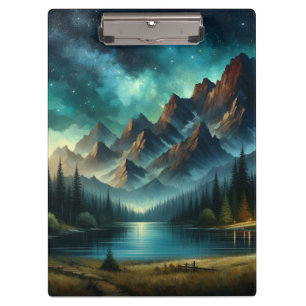 Porte-bloc Lac Mountain/cabine sous les étoiles