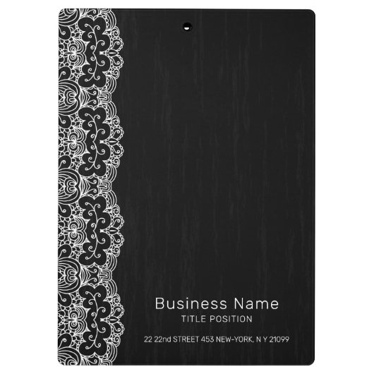 Porte-bloc Lace rétro blanche (Dos)