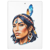Porte-bloc Lady amérindienne (Dos)