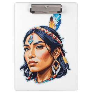 Porte-bloc Lady amérindienne