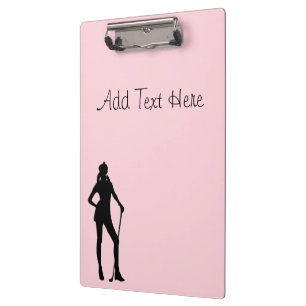 Porte-bloc Lady Golf Pink Sport Personnalisé avant et arrière