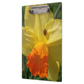 Porte-bloc Ladybug sur la jonquille jaune Floral (Gauche)