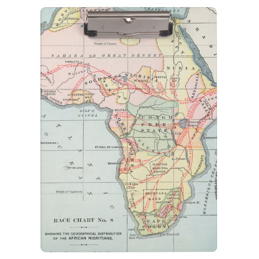 PORTE-BLOC L'AFRIQUE : CARTE, 1894 (Devant)