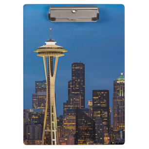 Porte-bloc L'aiguille de l'espace et Seattle du centre